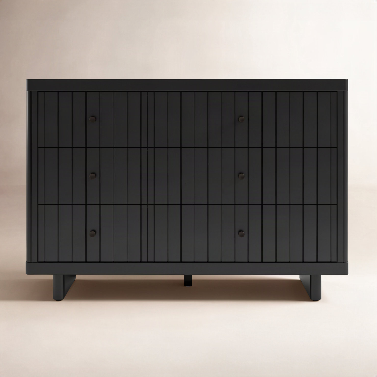 Kyoto Wood 6-Drawer Dresser, Black