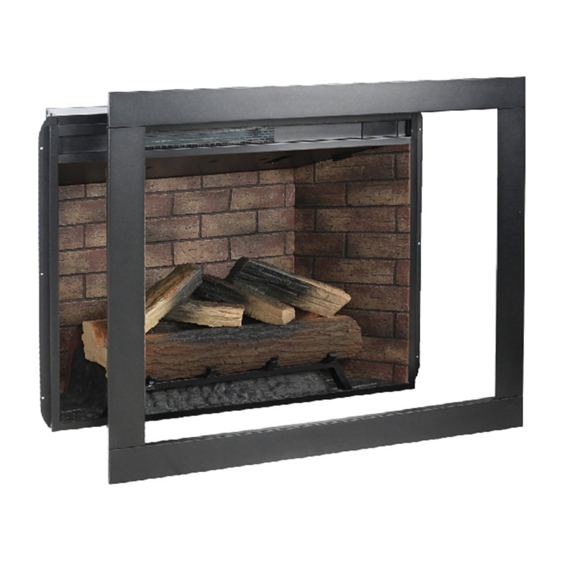 33 Inch Infrared Electric Fireplace With Removable Trim Kit Insert, Touch Panel Home Decor Heater, Smokeless Firebox With Fire Crackling Sound