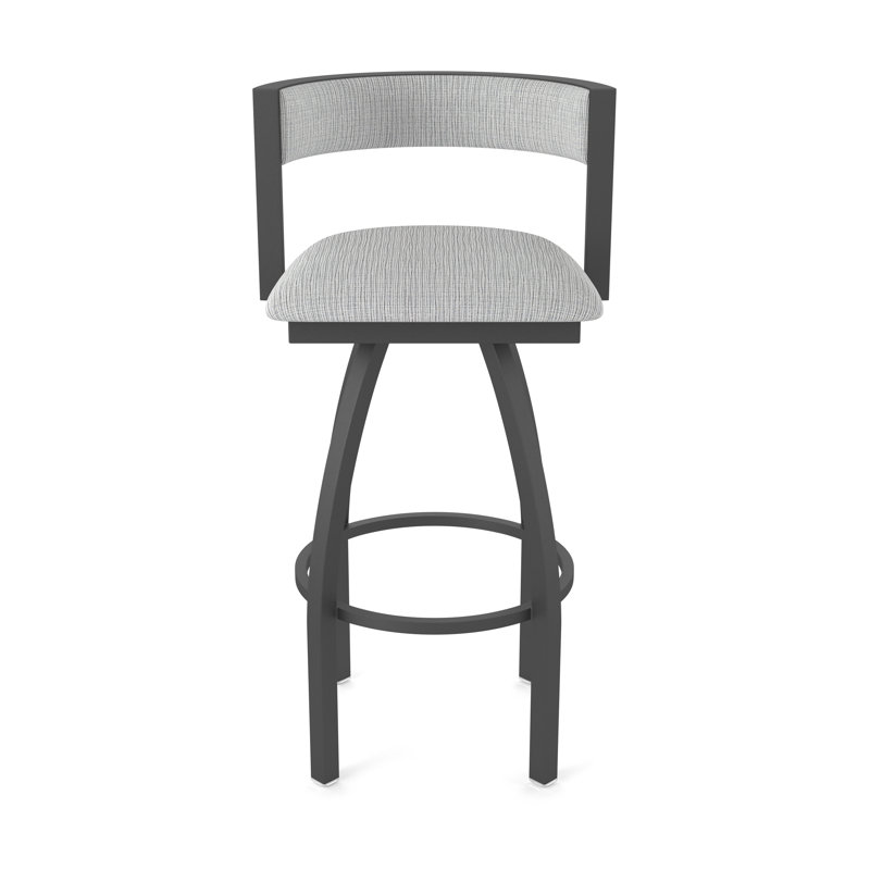 Tabouret Artémis, Tissu - alpin graphique, Étain, Tabouret de bar (siège d'une hauteur de 36 po)