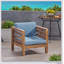 Ensemble de fauteuils club de style moderne Mid-Century et fabrication en bois d'acacia durable pour la vie en plein air Oana