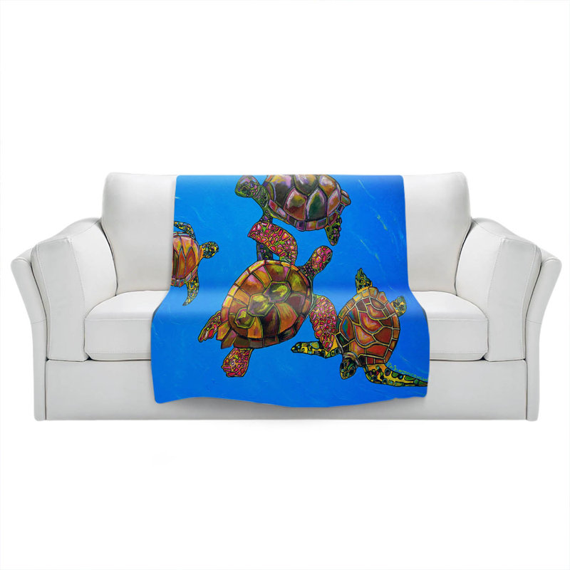  Jeté de tortues de mer Sarrahs, l 51 po x L 60 po