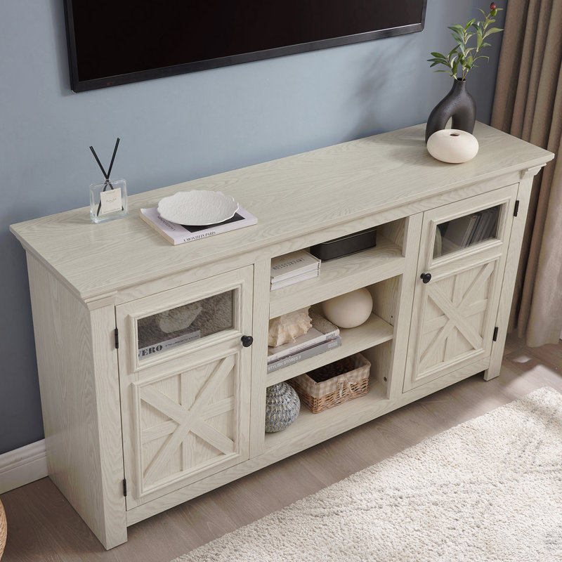 2 Doors Cabinet Farmhouse Cabinet, Farmhouse TV Stand Barn Design,Modern Farmhouse TV Media Stand, Large Barn Inspired Home Entertainment Console, 60.23"W*15.35"D*31.7"H