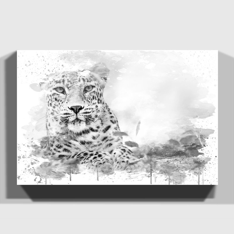 Leopard - Wall Art, 50cm H x 76cm W, Wrapped Canvas