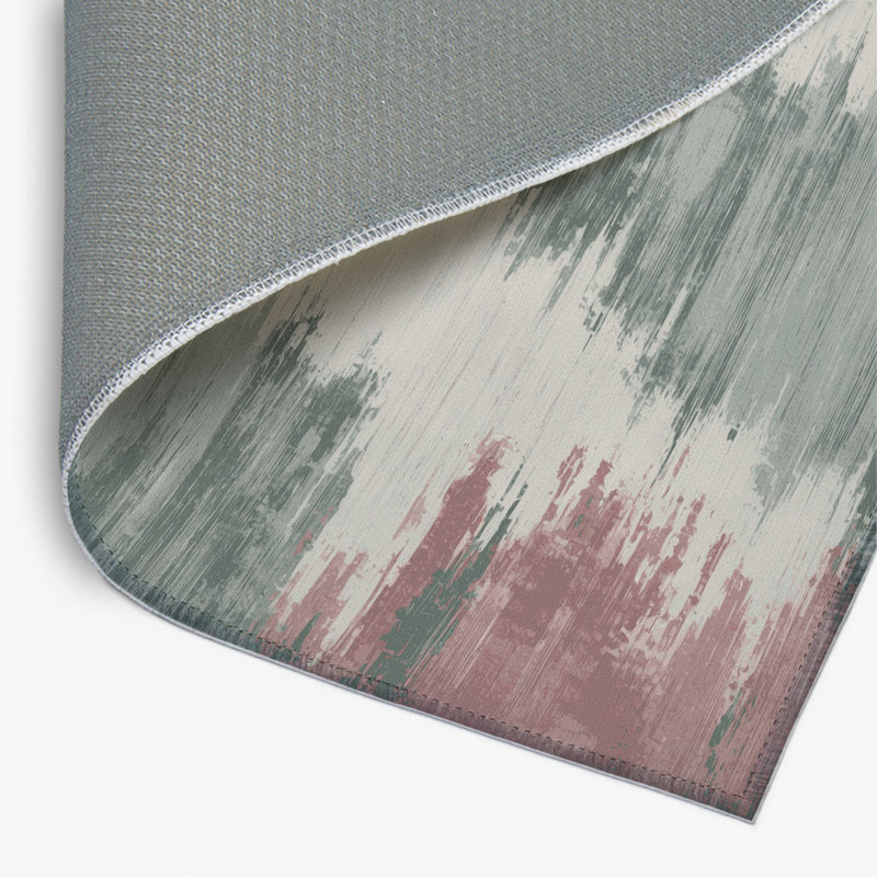 Watercolor Gray Indoor and Outdoor Area Rug, Rectangle 4' x 6'