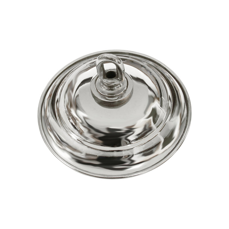Auvent rond à médaillon rond, Chrome poli