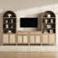 84.25''H Rattan Arched Bookcase With Adjustable Shelf-625090054