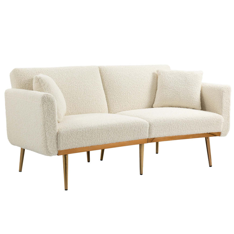 Accent Sofa, White Teddy