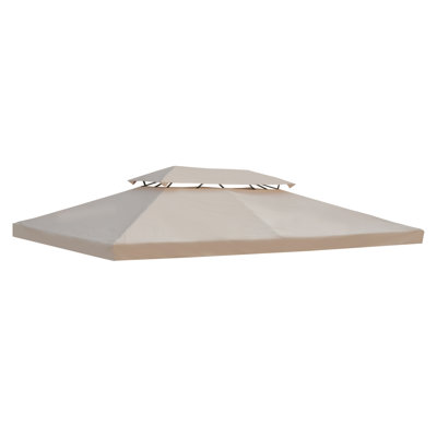 Auvent de remplacement pour abri de jardin en polyester beige Outsunny