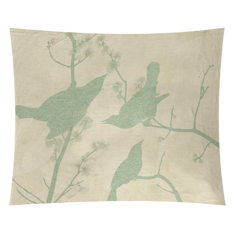 Tapisserie murale starling à oreilles Maciejewski, H 27,5 po x l 37,5 po, Vert