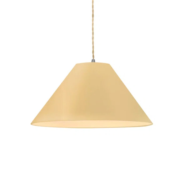 Radiance - Luminaire suspendu 1 lumière Avola - l 15 po x H 7,25 po - ampoule remplaçable - cordon torsadé beige