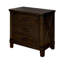 Table de chevet rustique en bois de noyer foncé 1pc