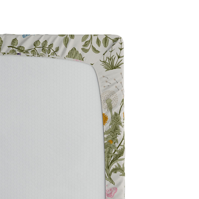 Microfiber Flower Fitted Sheet, Twin XL Fitted Sheet, Flower 1