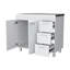 Armoire Darien, armoire double porte, trois tiroirs, quatre pieds