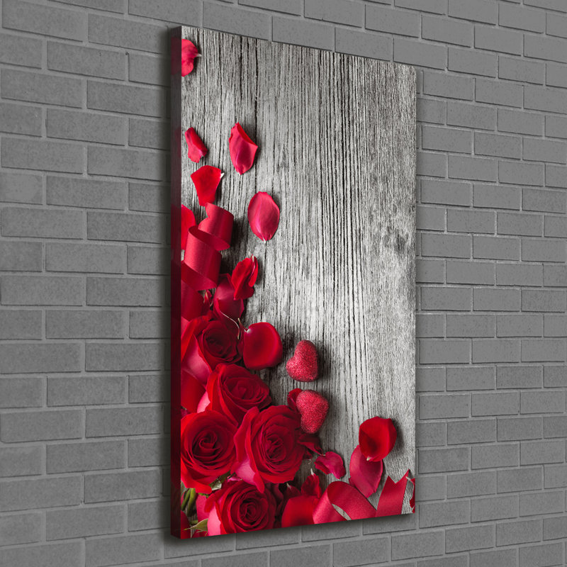 Red Roses - Wrapped Canvas Print