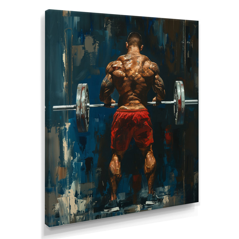 Salon de l'athlétisme déterminé II - Aérobie et musculation, Toile tendue, H 20 po x l 12 po x P 1 po