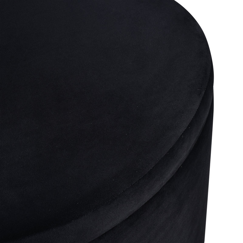 Repose-pieds avec rangement Linder - Noir, Noir
