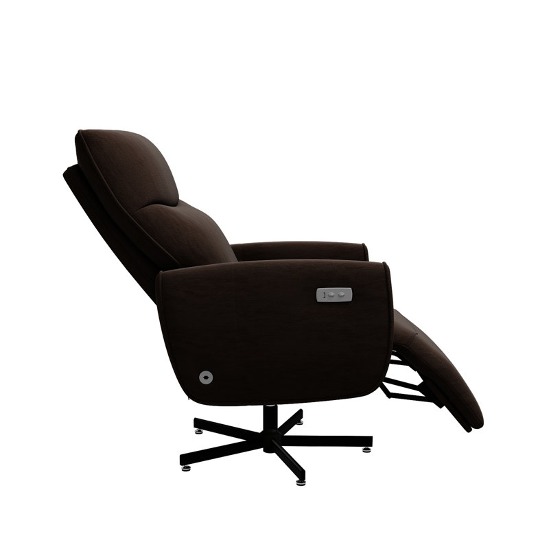 Fauteuil inclinable électrique pivotant, Brun