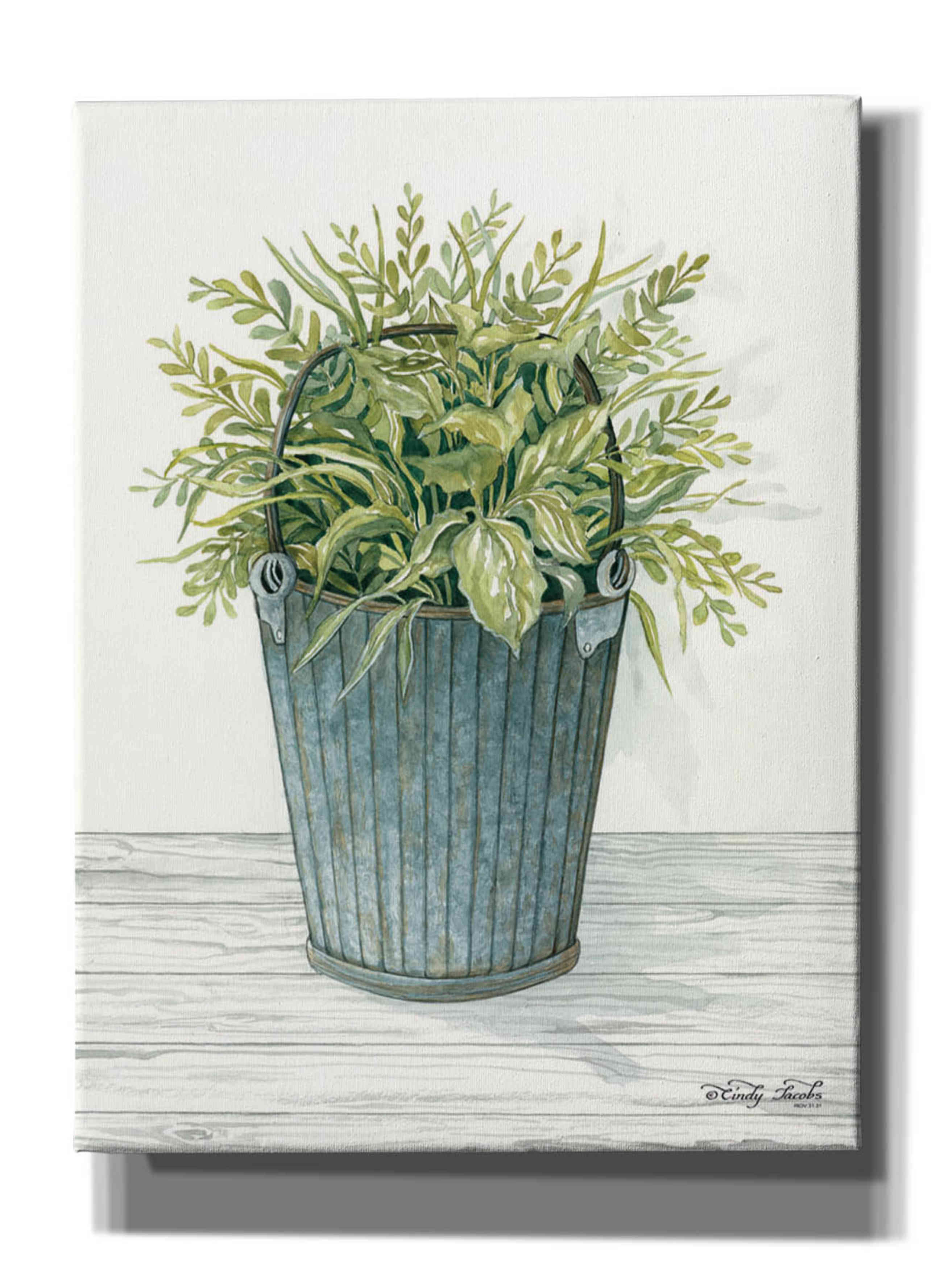 August Grove® Epic Graffiti 'Old Bucket Of Greenery' By Cindy Ja Old ...