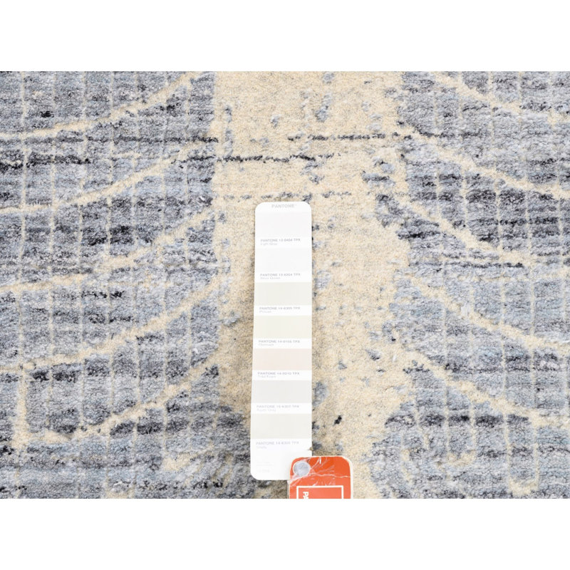 Tapis gris 8 pi 1 po x 9 pi 10 po tissé à la main style transitionnel 1FDD8D9A99604C87988C064325C67769