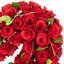 Couronne de la Saint-Valentin en forme de cœur rose en bois rouge 14 pouces