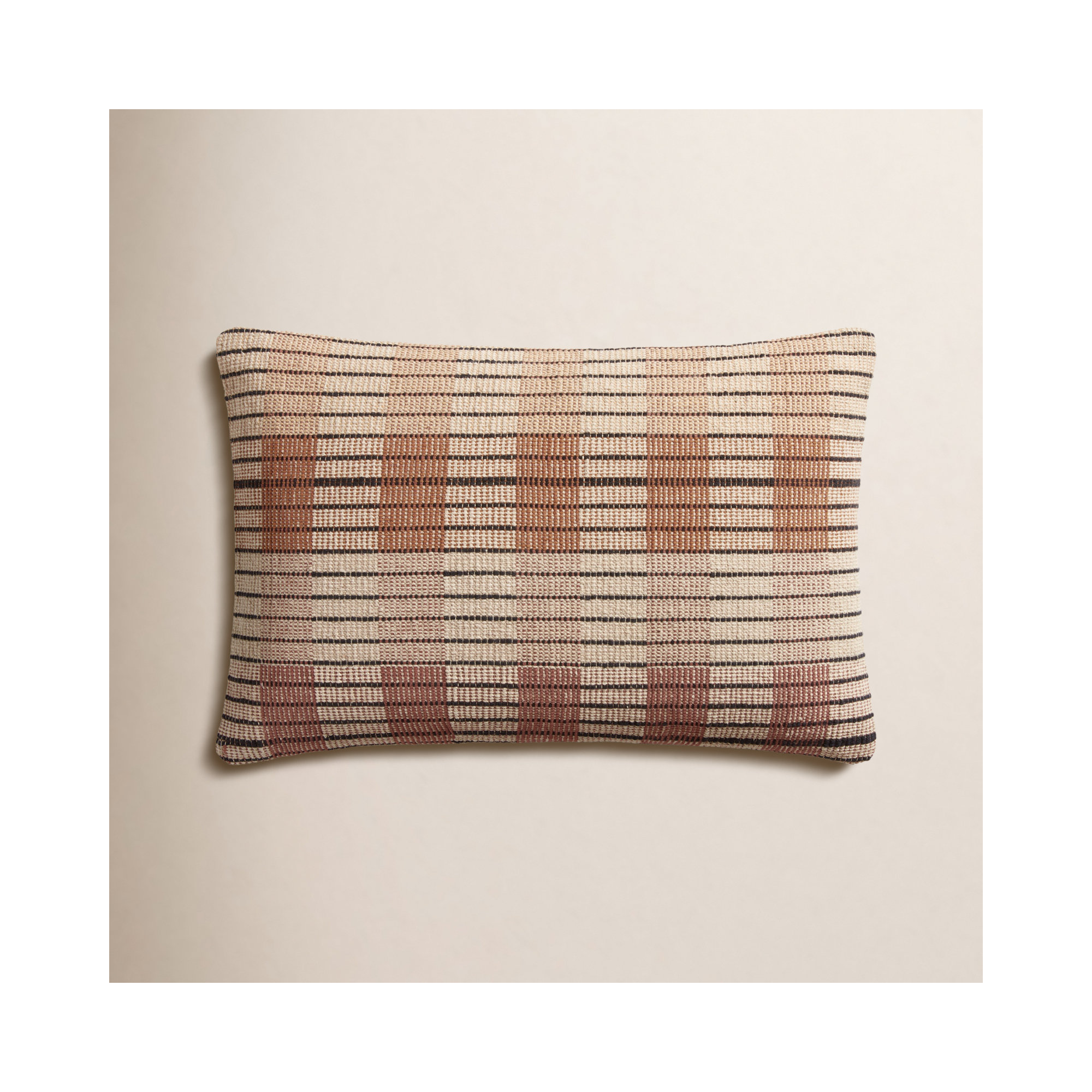 Onofre Striped Lumbar Throw Pillow, Polyester/Polyfill