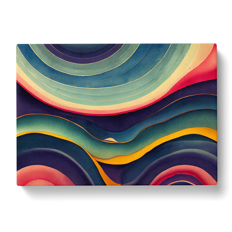 Watercolour Soundwave Art Vol.2 Abstract - Wrapped Canvas