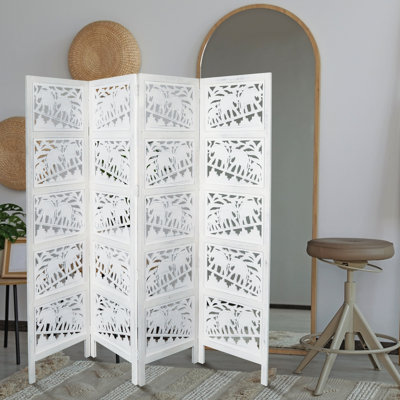 Bidwell 508cm W x 457.2cm H 4 - Panel Folding Room Divider