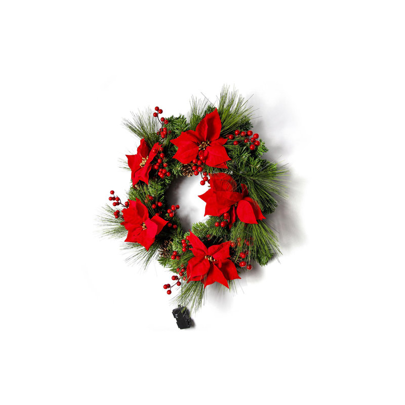 Faux PVC 23.62cm Christmas Wreath