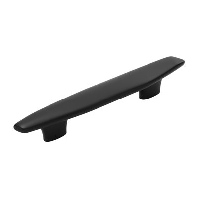 Pebble Collection Bar Pull - 3-3/4" & 5-1/16" Center to Center Cabinet Pull Matte Black - Transitional Hardware for Drawers & Cabinets