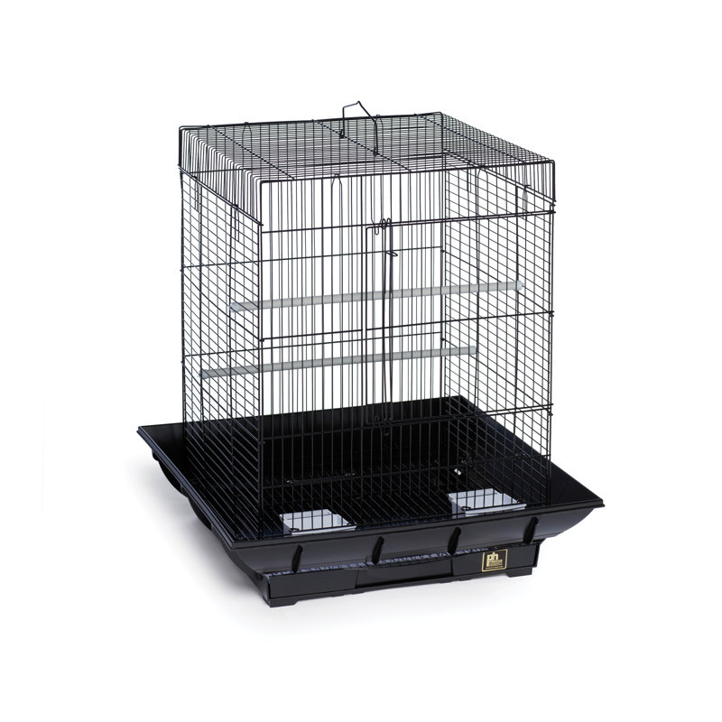 Cage à oiseau Borum, Noir, H 27 po x l 22 po x P 18 po