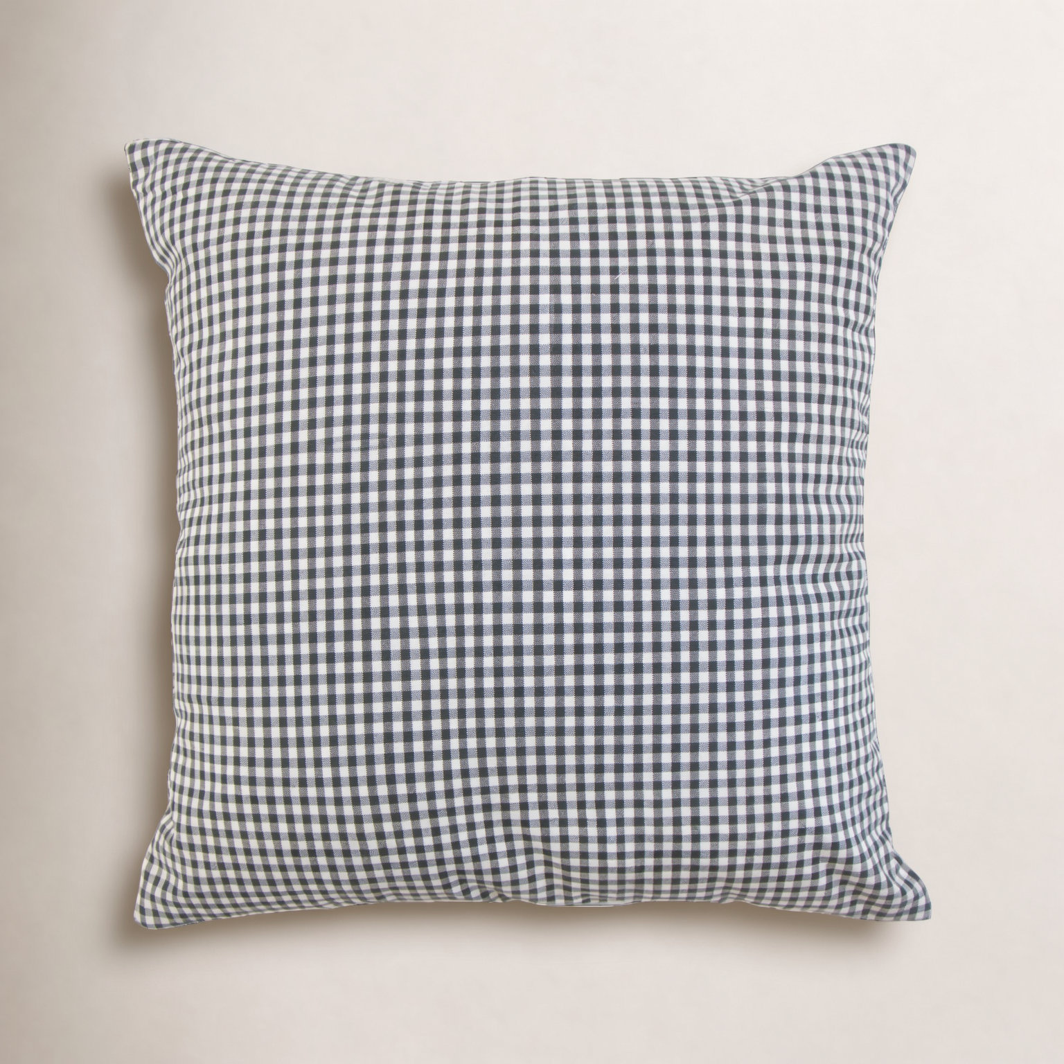 Henriette Cotton Throw Pillow, Black, 18" H x 18" W