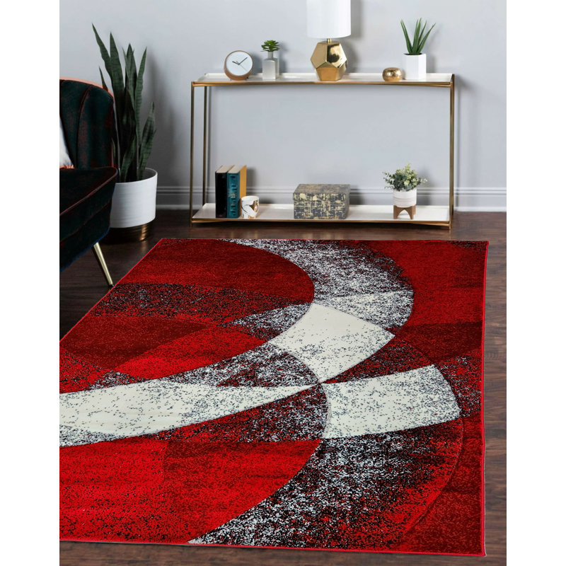 Jesslin Abstract Indoor Rug, Rectangle 5'2" x 7'2"