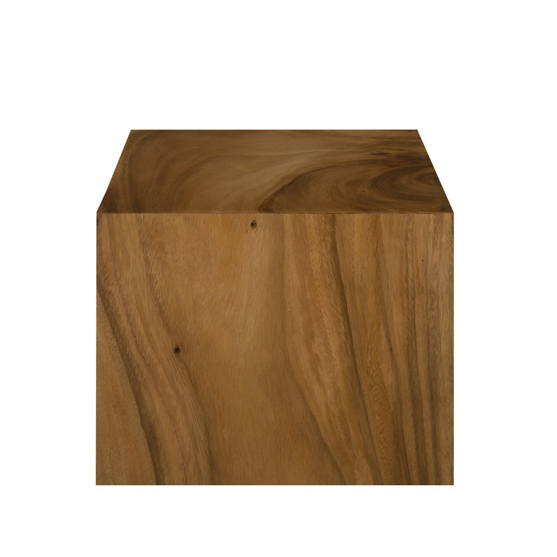 Pedestal Mitered Sculpture, 20" H x 14" W x 14" D, Brown