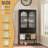 63"H Glass Display Cabinet With Drawer And Shelf-1985987961