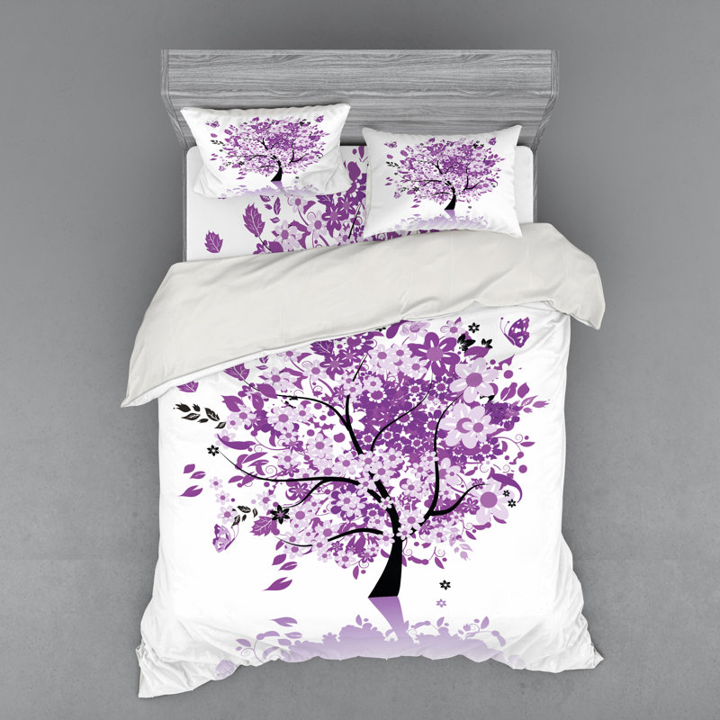 Floral Duvet Cover, California King Duvet Cover + 3 Calking Shams