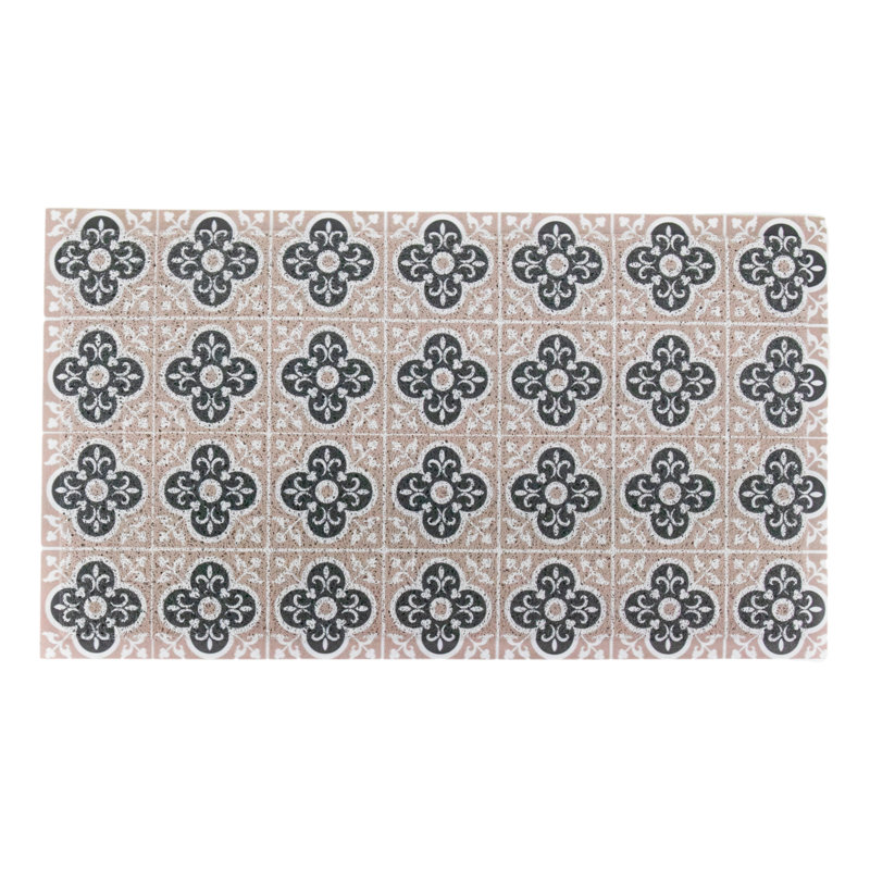 Lareina Non-Slip Floral Indoor Doormat