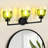 Glausen 3 - Light Black Wall Sconces Bathroom Vanity Lights With Tulip Green Glass Shade-208698090-208698091