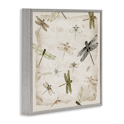 Glide In Grace Dragonflies Framed Giclee, design by Jacob Q