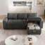 Canapé-lit futon convertible de 71 pouces, canapé moderne avec dossier et accoudoirs réglables-1860077843