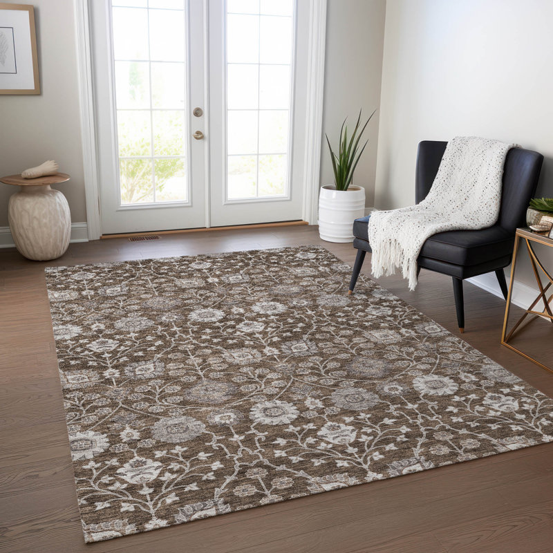 Tapis intérieur / extérieur brun Selma , 5' x 7'6"