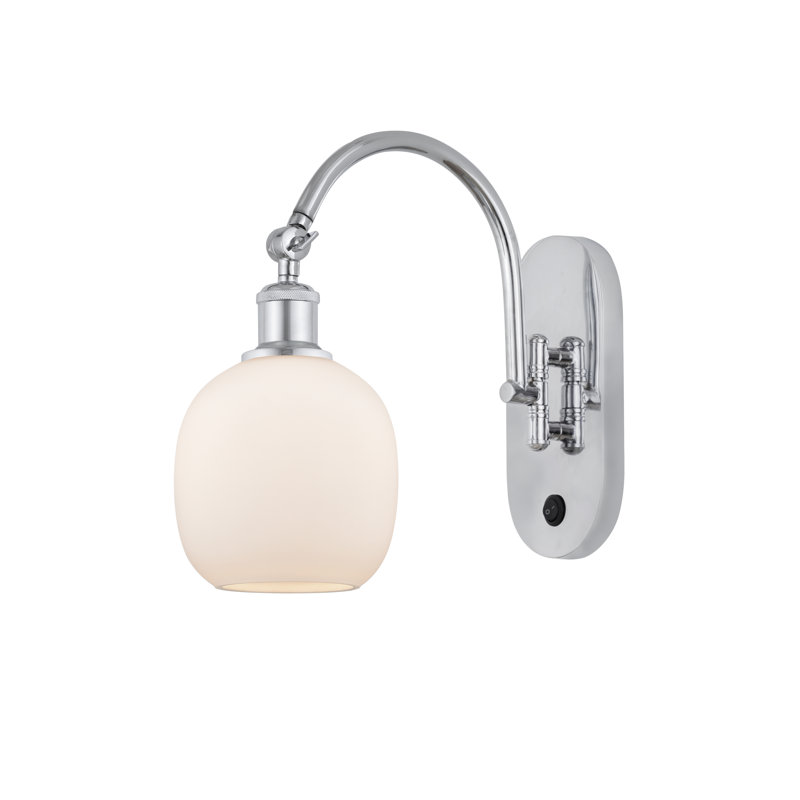 Bras pivotant en acier Alve, Ampoule non incluse, Chrome poli