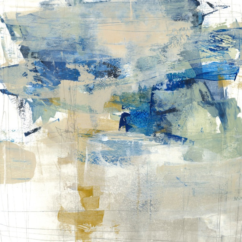 «Winter 2022 Layered Motion 6» par Maeve Harris, reproduction sur toile, Cadre flottant érable, H 42 po x l 42 po
