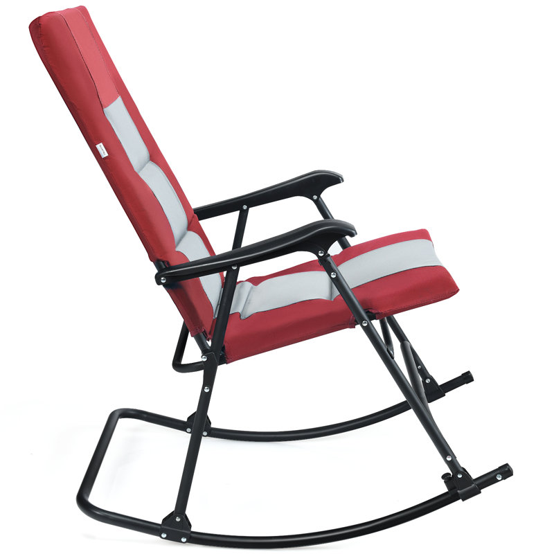 Albani Upholstered Rocking Chair, Red