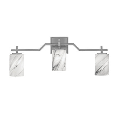 Barre de bain Headland illustrée d'un verre tourbillon onyx de 6 po