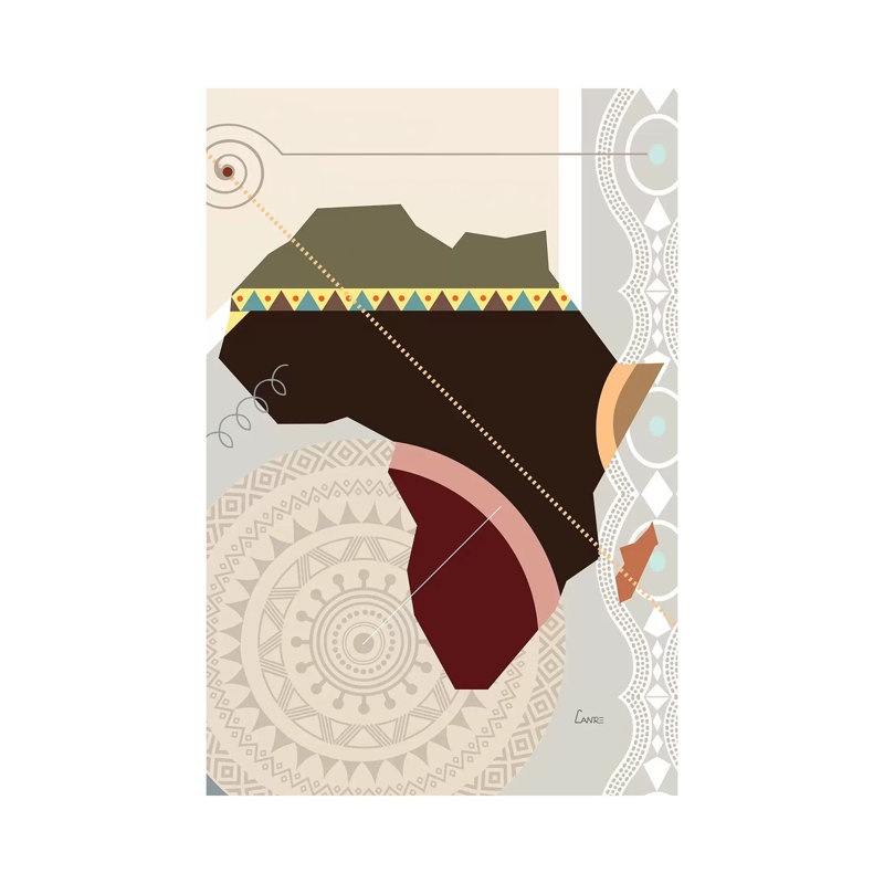 Afroville - Print on Canvas, 66.04cm H x 45.72cm W x 3.81cm D, Wrapped Canvas
