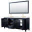 Ensemble de meuble-lavabo double 80 po avec dessus en quartz et miroir Daria-100502010-100481636-100481637