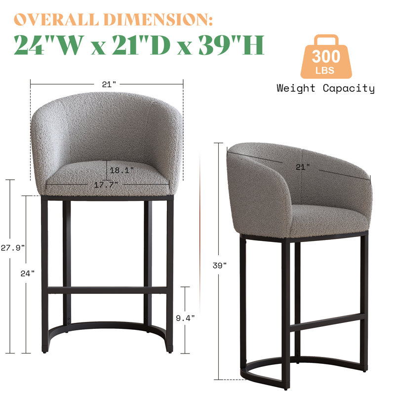 Tabouret 28 "H 28", Gris