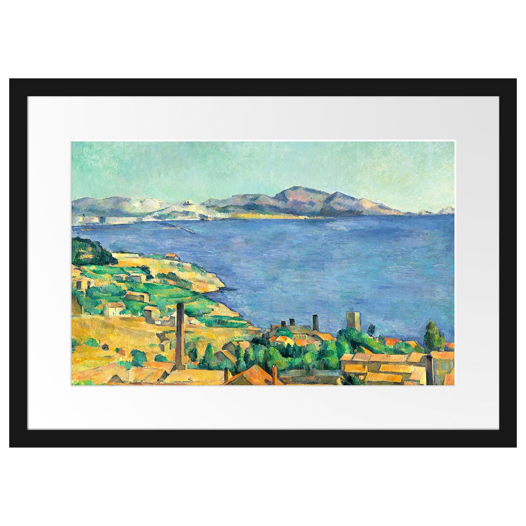 Gerahmtes Leinwandbild Der Golf von Marseilles von Paul Cézanne