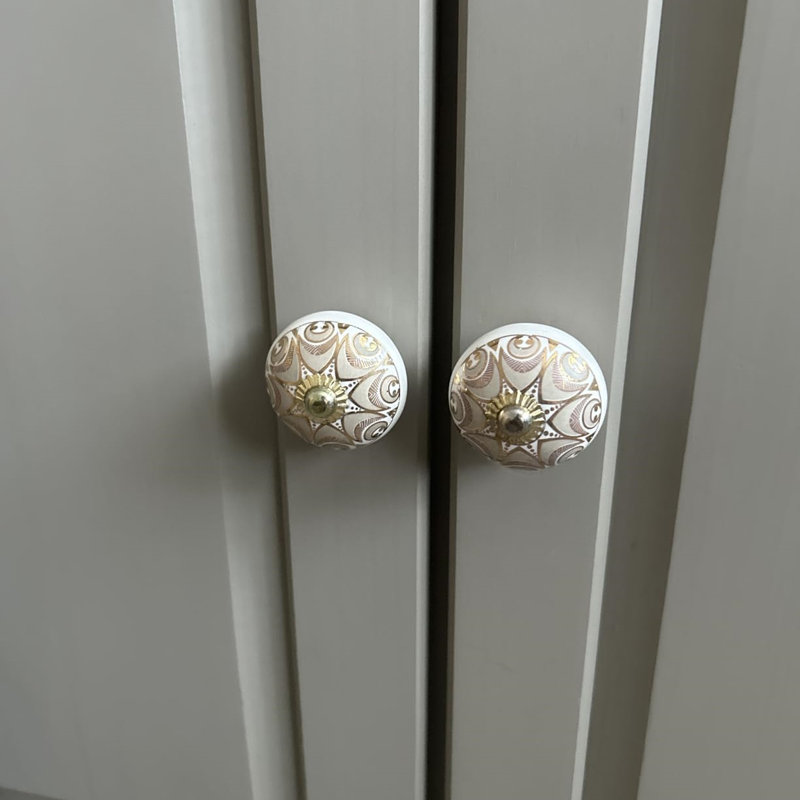 Pack Of 20 Ceramic Cabinet Knobs,Polished Finish,Light Green
