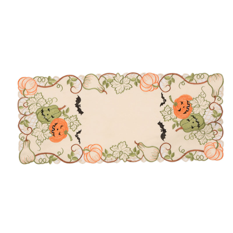 Adamson Floral Halloween Table Runner, 54" L x 15" W